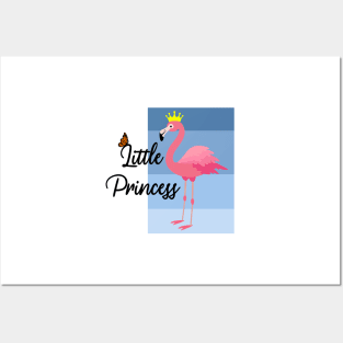 Little Princess Pink Flamingo Design Posters and Art